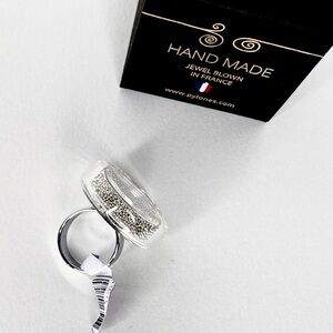 Pylones Hand made French Glass ring - Cachou Giga Billes